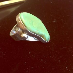 Authentic turquoise and sterling silver ring